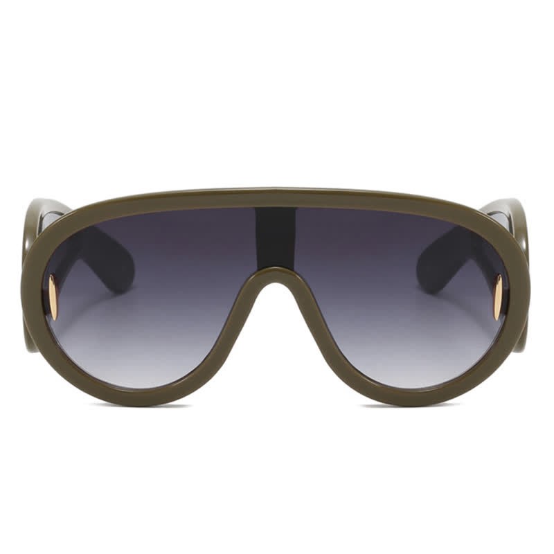Spykay™ SG61002 Steampunk One-piece Frame Oversized Mirrored Sunglasses - image 17