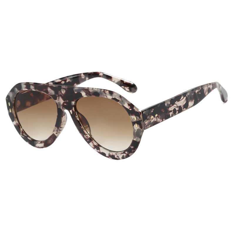 Spykay™ SG60756 Women's Hipster Aviator Sunglasses - Grey Leopard - image 17
