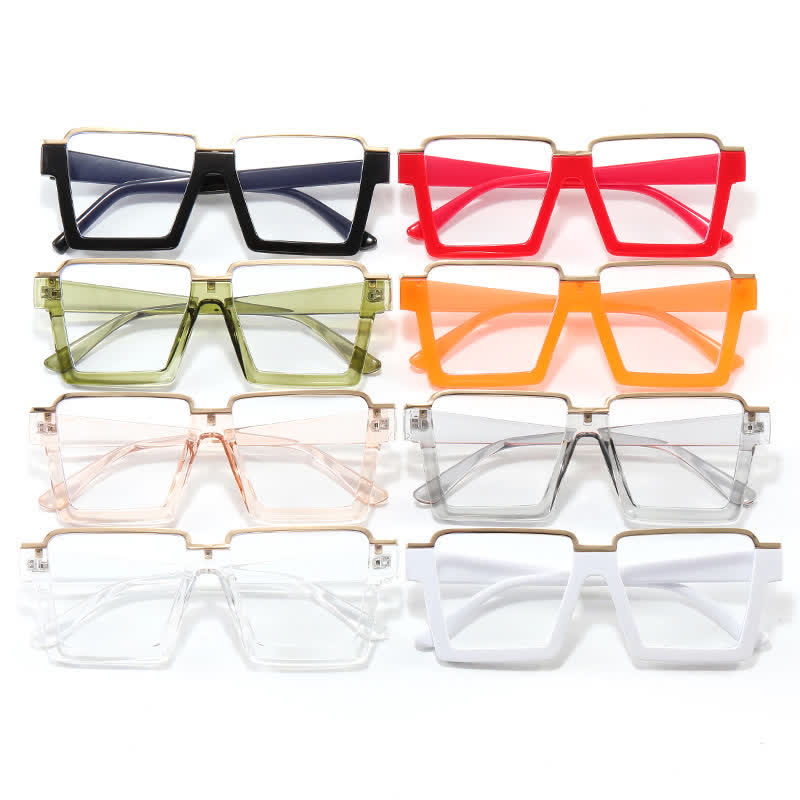 Spykay™ EG26785 Square Frame Trendy Semi-Rimless Anti-blue Light Glasses