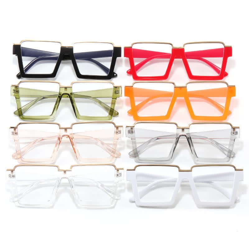 Spykay™ EG26785 Square Frame Trendy Semi-Rimless Anti-blue Light Glasses