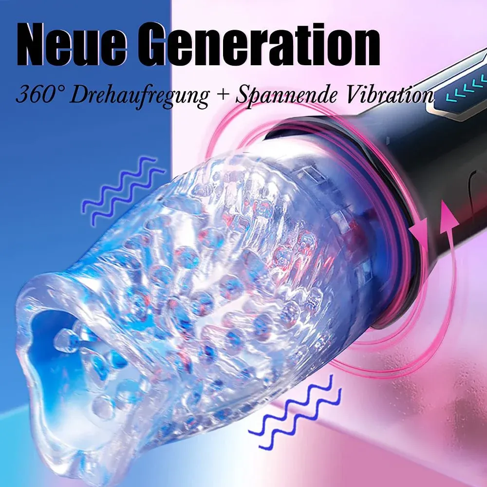 10 Vibration 5 Rotation Bester Blowjob Masturbator Simulator 