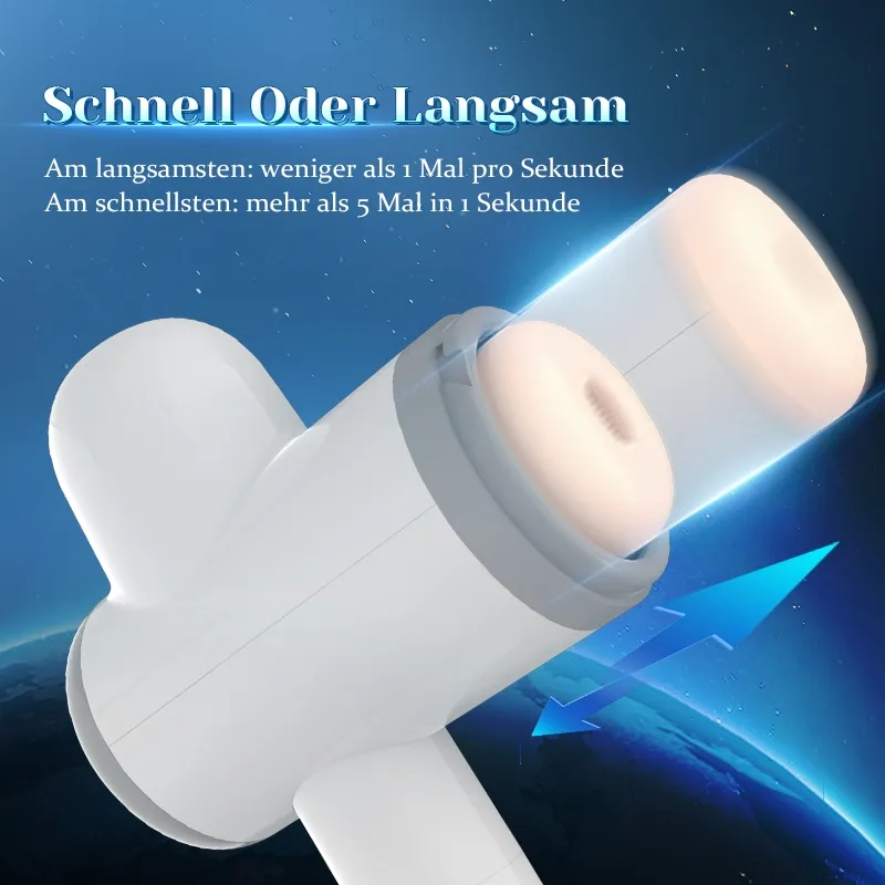 Freihändiger automatischer Masturbator mit automatischer Schmierfunktion.