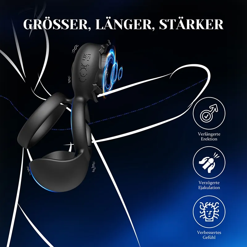 3 In 1 Multifunktionaler Vibrations Cock Ring