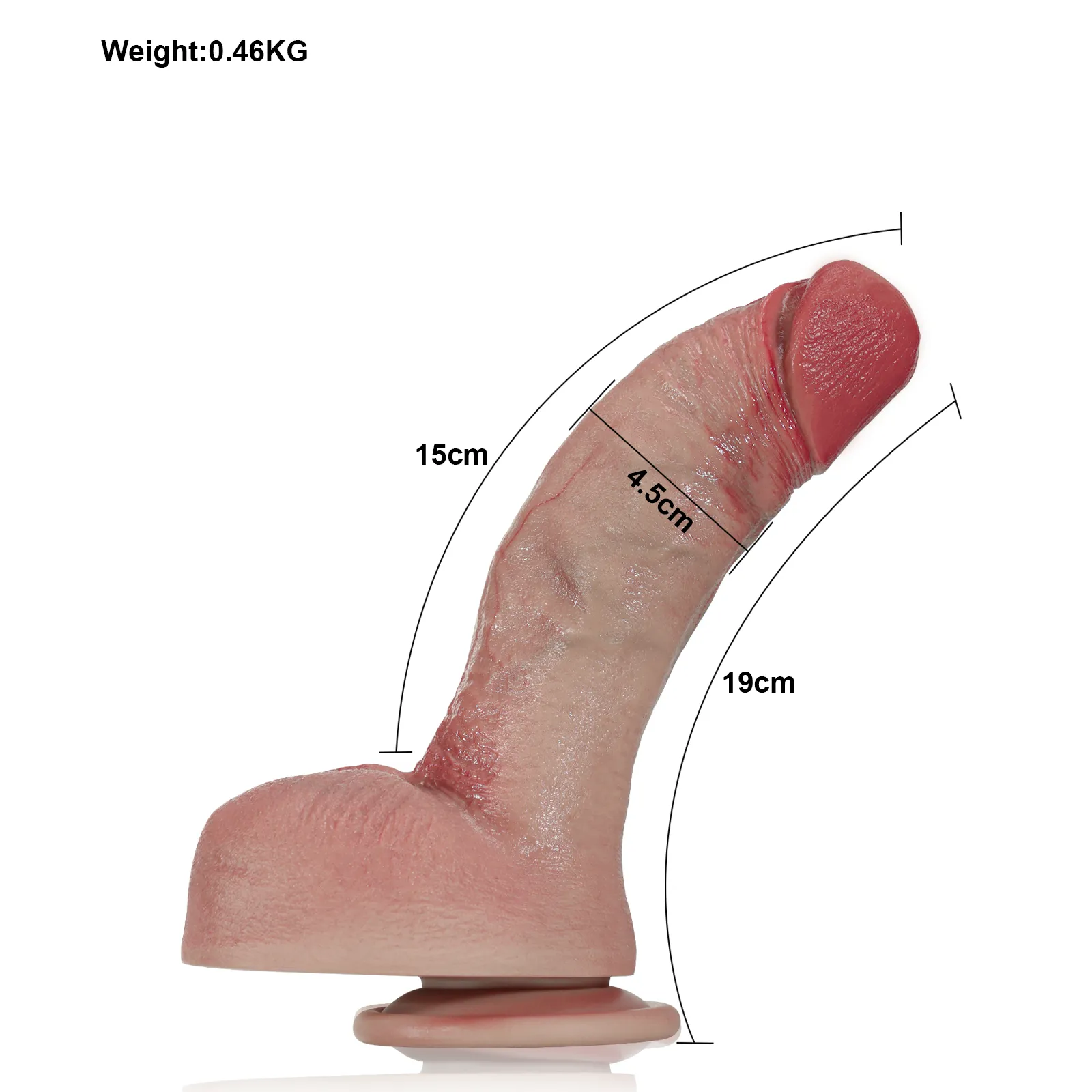 Anfänger Weicher Silikon Dildo 19cm