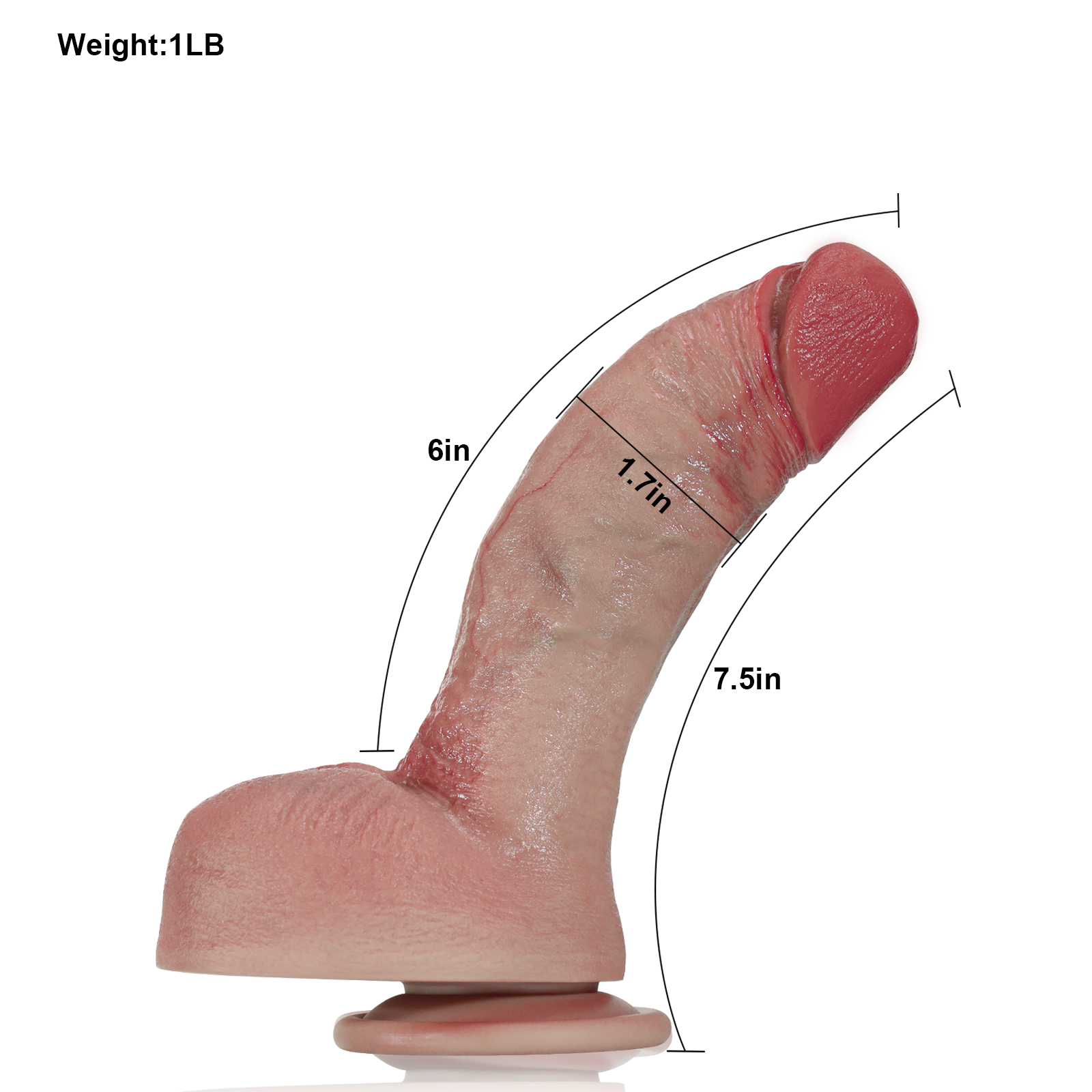 Anfänger Weicher Silikon Dildo 19cm