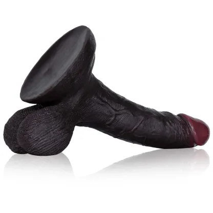 Black Realistische Silikon Für Saugnapf Dildo 22cm