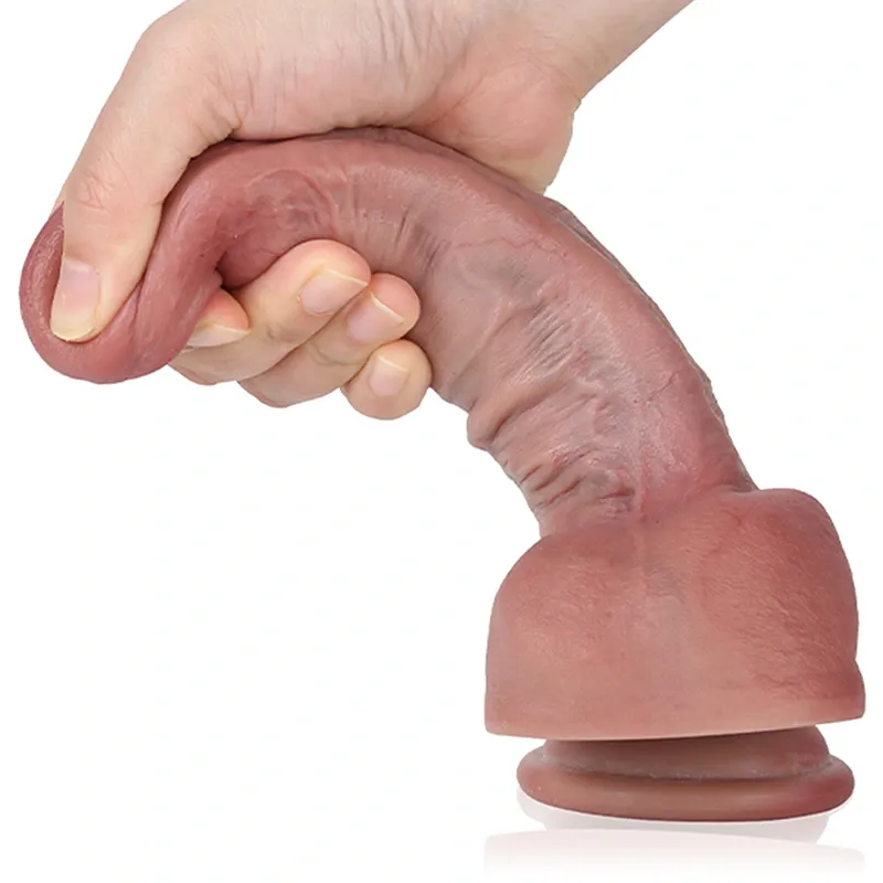 Doppelschicht Silikon Realistic Dildo - 18.5 cm