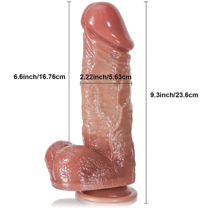 Silikon Stoßender Dildo Mit 3 Modi - 23.6 cm