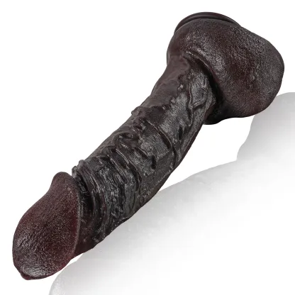 Dicke Realistische Big Schwarzer Silikon Für Dildo Mit Saugnapf 31.5cm