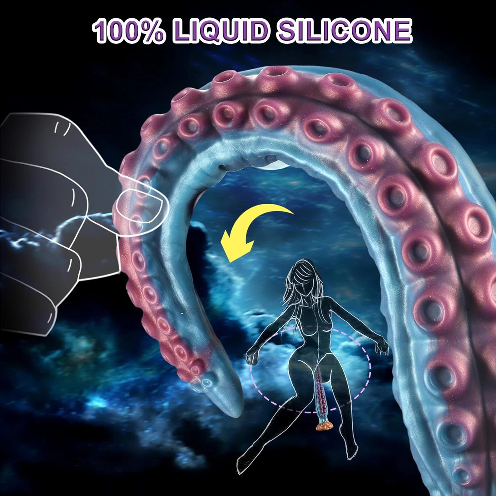 Fantasie Octopus Saugnapf Silicone Dildos 44.4cm