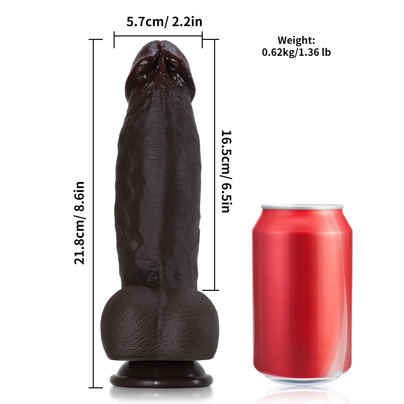 Ferngesteuerter Realistic Dildo mit Stoßfunktion 21.8 cm 
