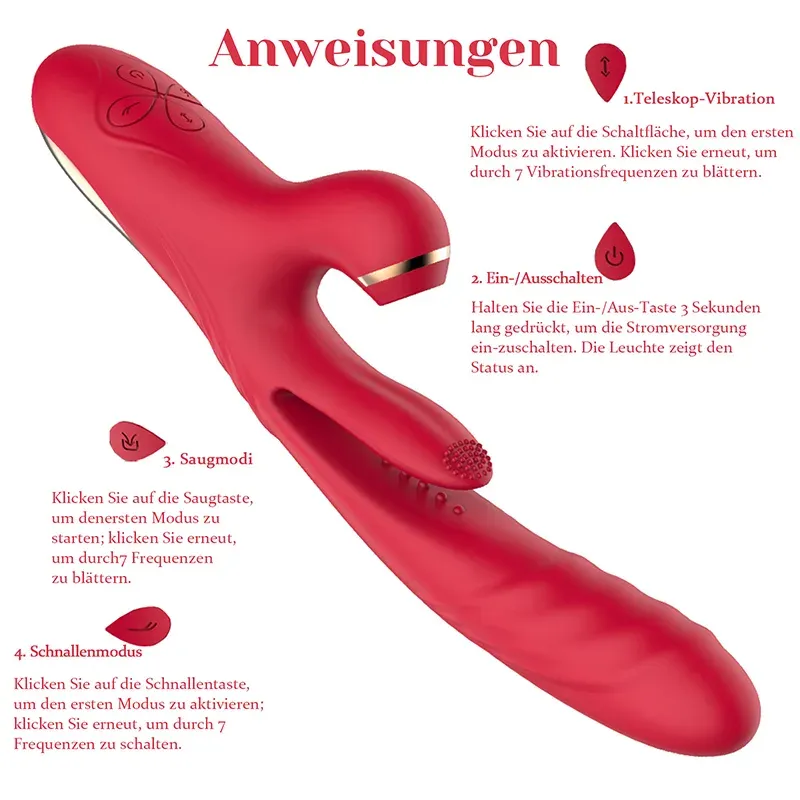 3 In 1 Leistungsstarker G Punkt Vibrator