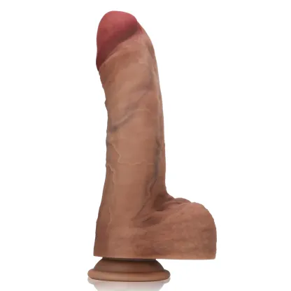 Neue Brown Lange Saugnapf Dildo Lebensecht 25cm