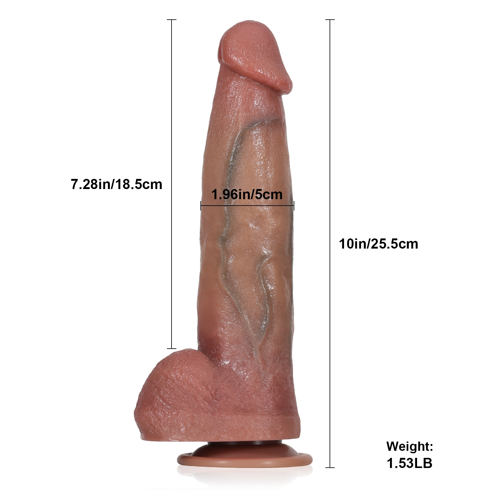 Neue Realistic Lange Silikon Für Saugnapf Dildos Mit Vibration 25.5cm