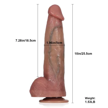 Neue Realistic Lange Silikon Für Saugnapf Dildos Mit Vibration 25.5cm