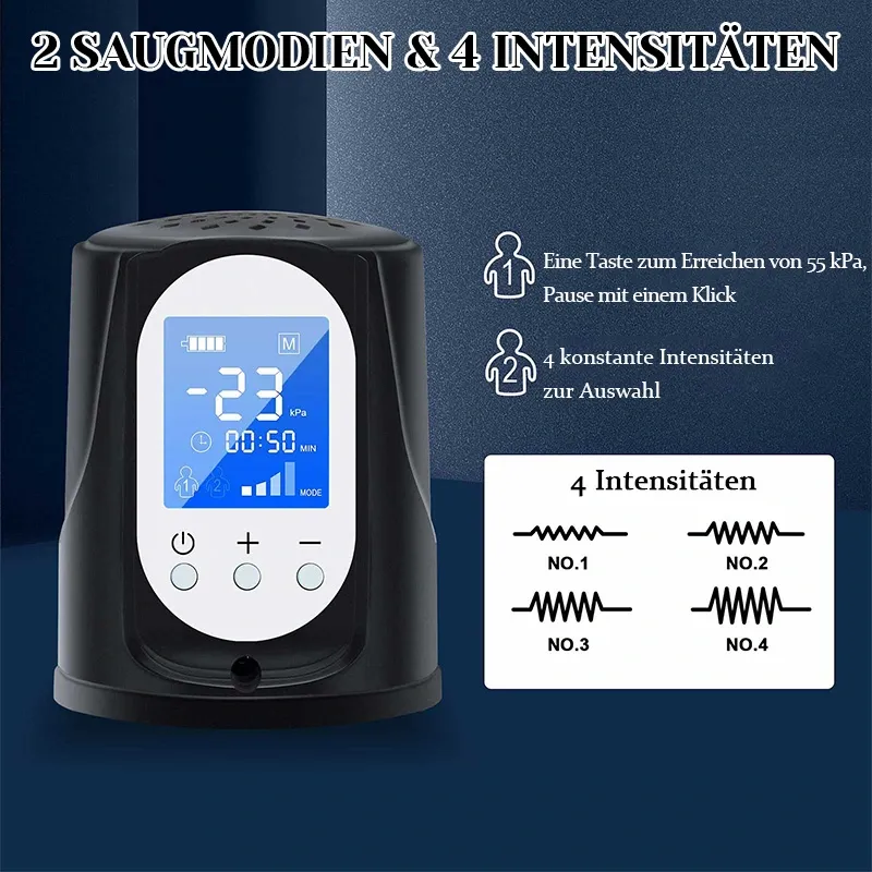 Elektrische Penispumpe mit manuell einstellbarer Steuerung