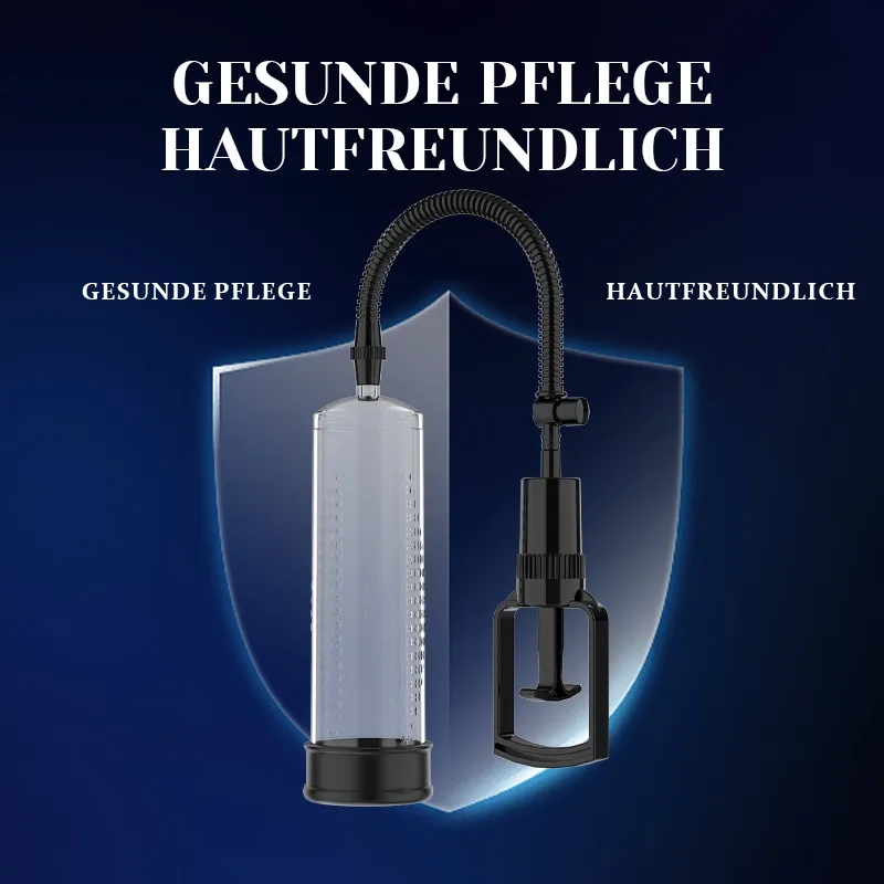 Manuelle Penispumpe mit Skala und 3 Größenringen