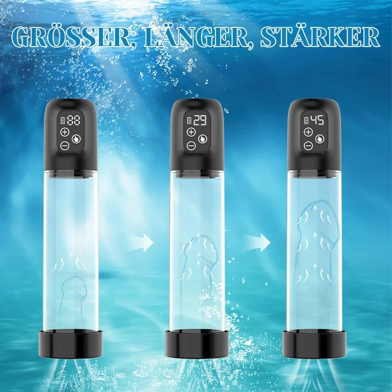 Penispumpe Zur Vergrößerung Mit Doppelhülle Und Messzylinder