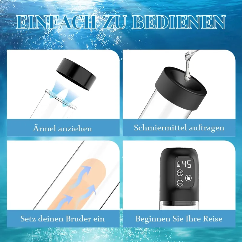 Penispumpe Zur Vergrößerung Mit Doppelhülle Und Messzylinder