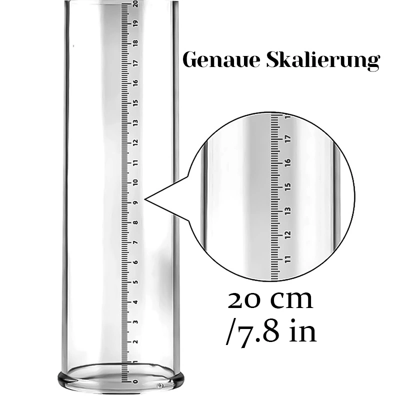 Elektrische Penispumpe mit 6 Saugstufen und Skala