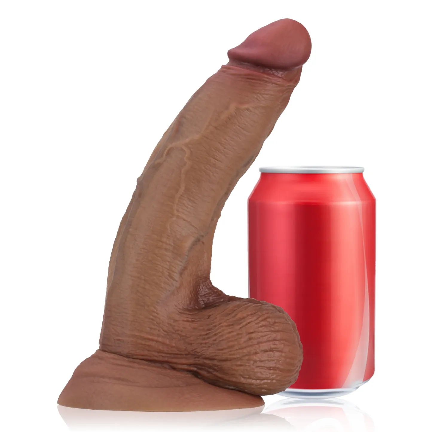 Realistic Brown Lange Silikon Für Dildo Mit Saugnapf 20.5cm