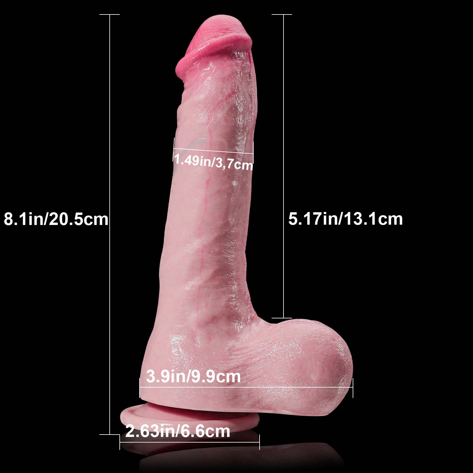 Realistic Dildo mit Fernbedienung & Stoßfunktion 20.5cm