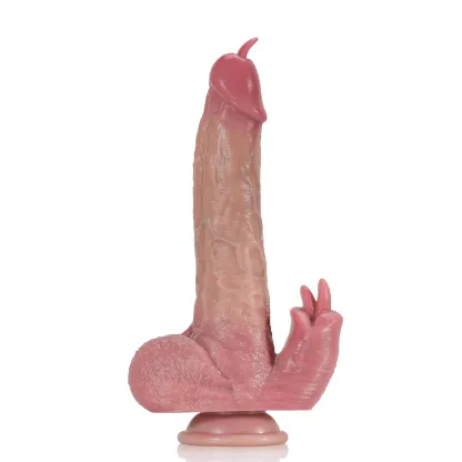 Realistic Fernbedienung Saugnapf Rabbit Dildo 23.5 cm