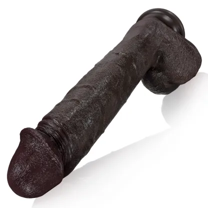Realistic Schwarzer Long Anal Dildo Mit Vibration 28.7cm