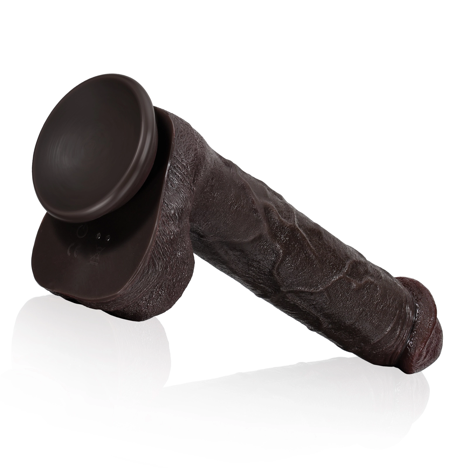 Realistic Schwarzer Long Anal Dildo Mit Vibration 28.7cm