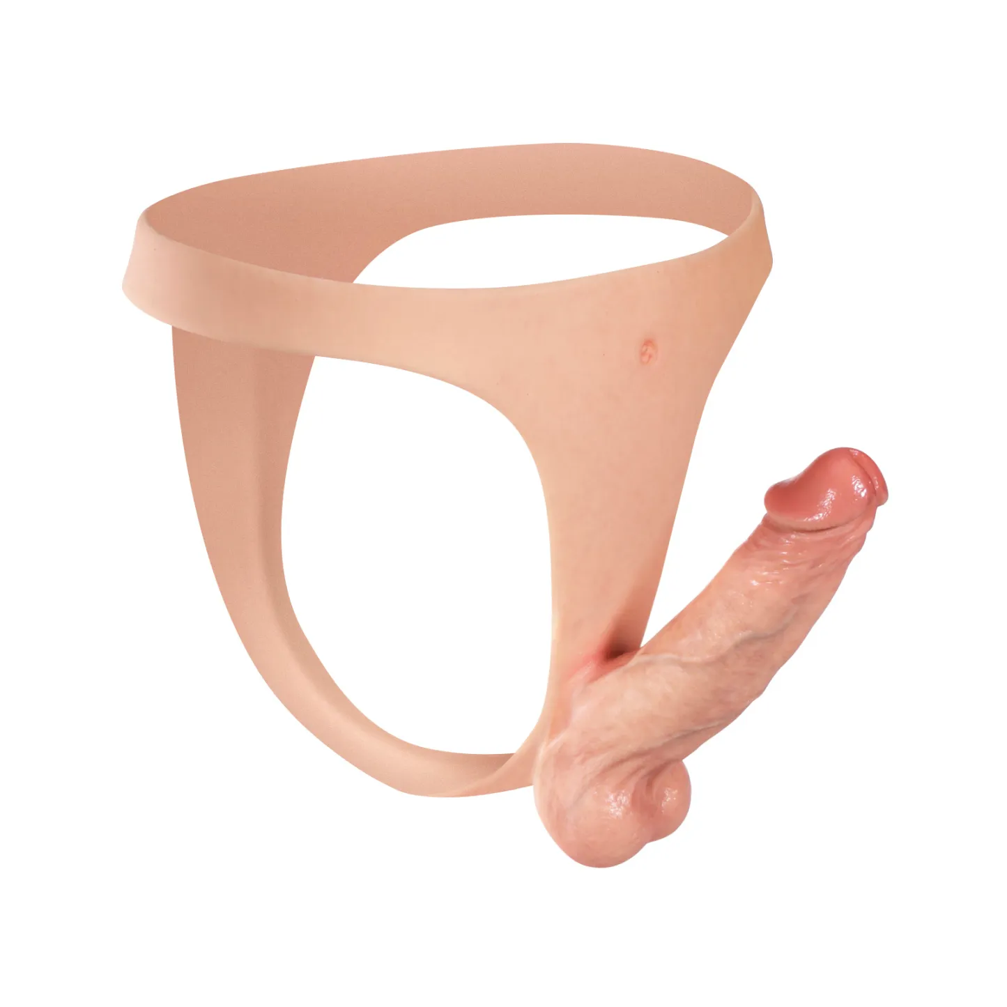 Realistische Silikon Umschnalldildo Mit Hoden