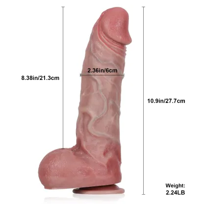 Realistische Thick Long Vibrator Dildos Mit Saugknopf 27.7cm