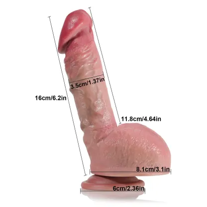 Realistischer weicher Dildo zum Reiten 16 cm