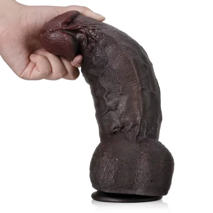 Schwarze Großer Thick Gefühlsechte Silicone Dildos 28cm