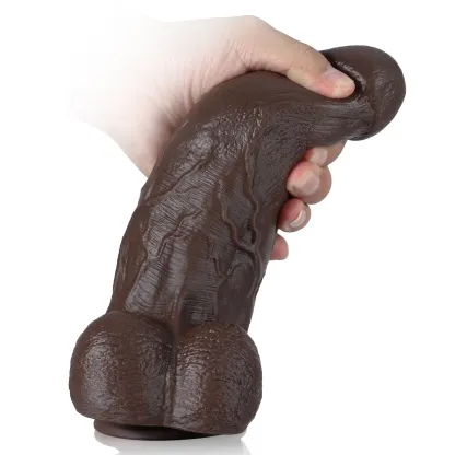 Schwarzer Riesen Massage Dildo Elektrisch 23.5 cm