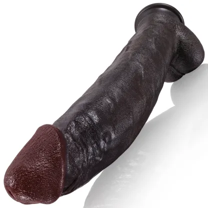 Schwarzer Riesen Saugnapf Silicone Dildo Lebensecht 30.48cm