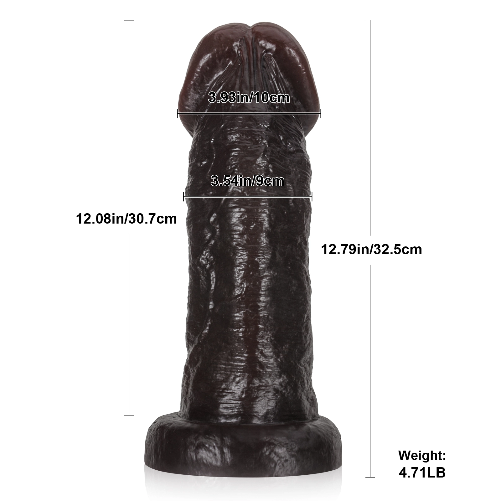 Schwarzer Riesen Thick Langer Dildos Gefühlsecht 32.5cm
