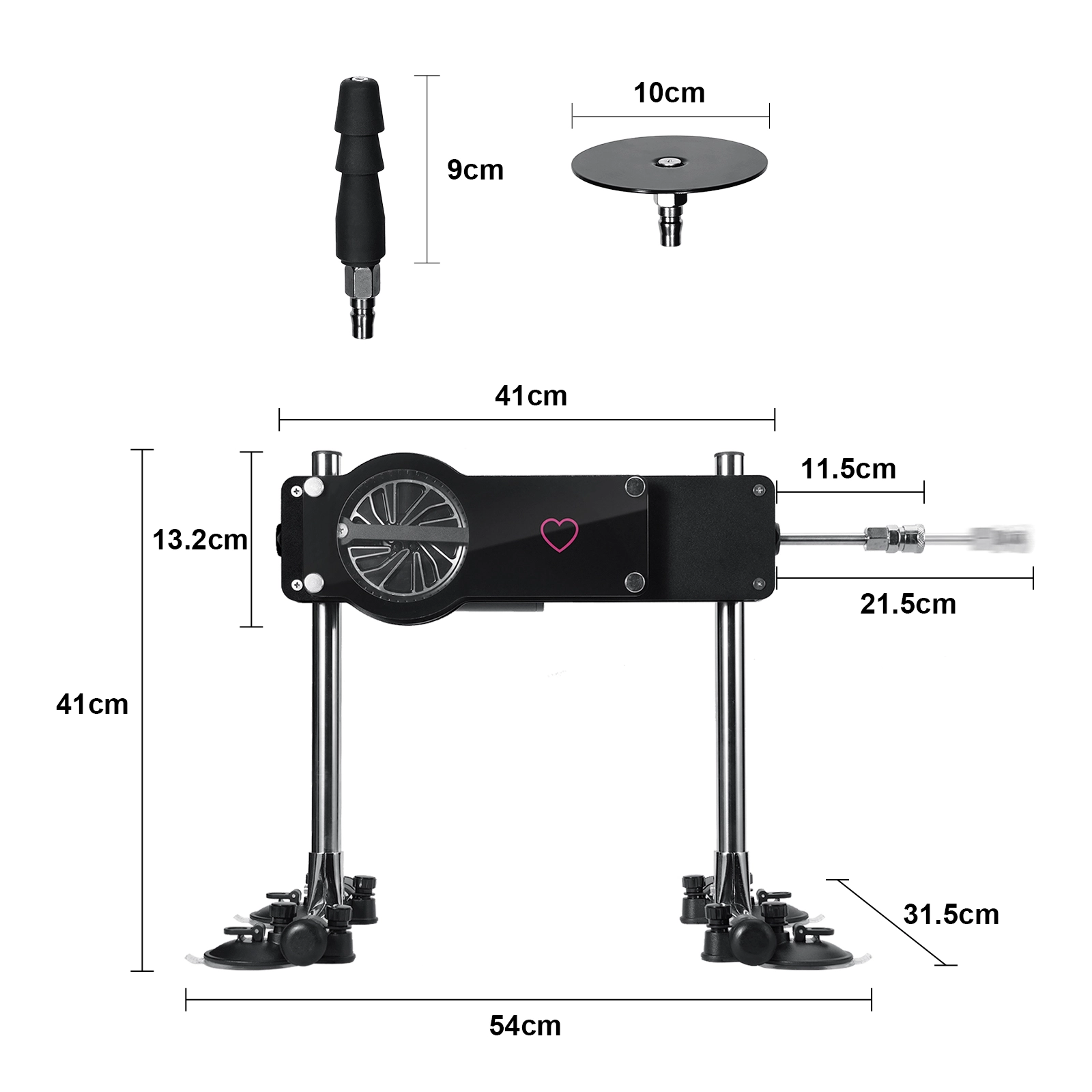 Sexmaschine Doppelköpfig mit Winkel- und Höhenverstellung