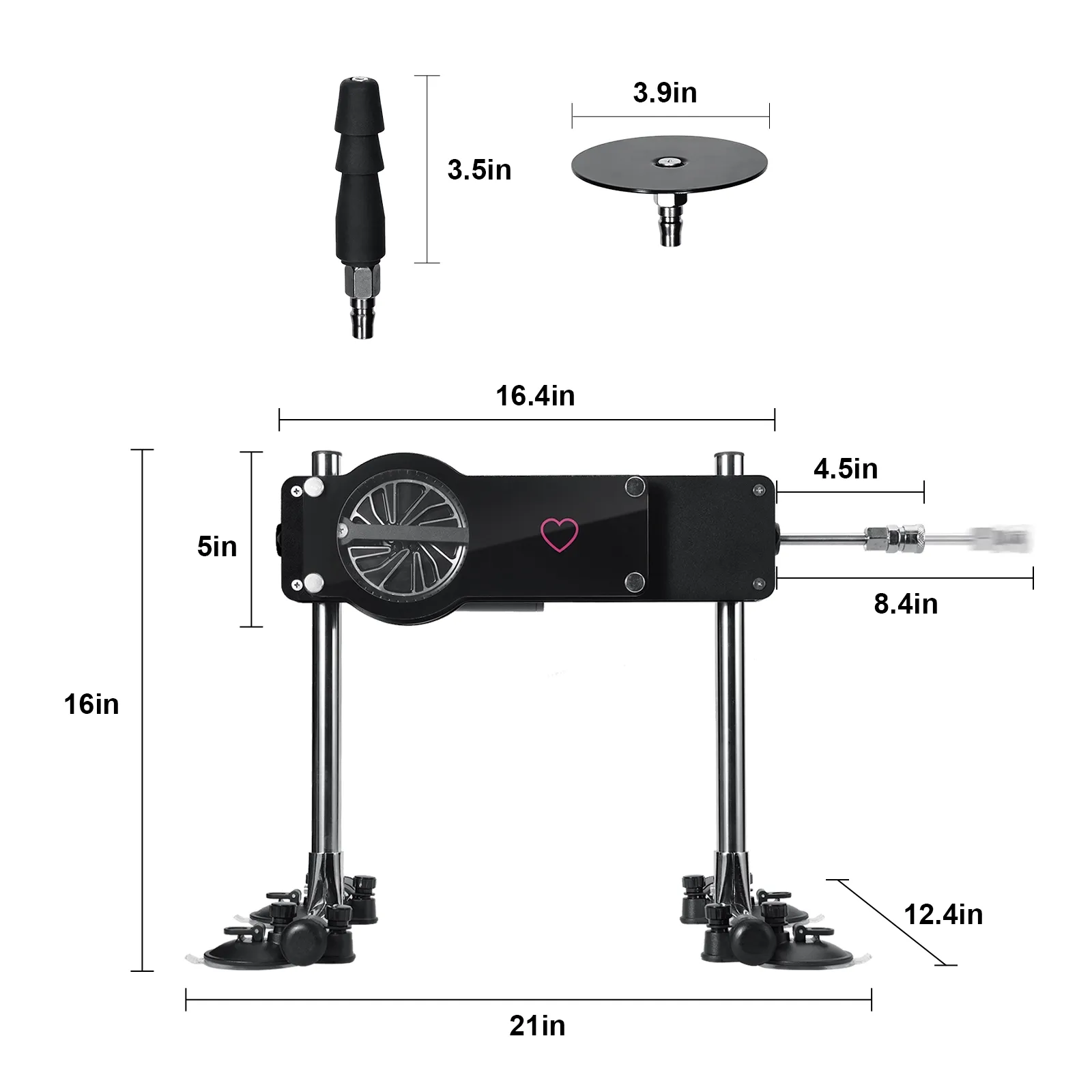 Sexmaschine Doppelköpfig mit Winkel- und Höhenverstellung