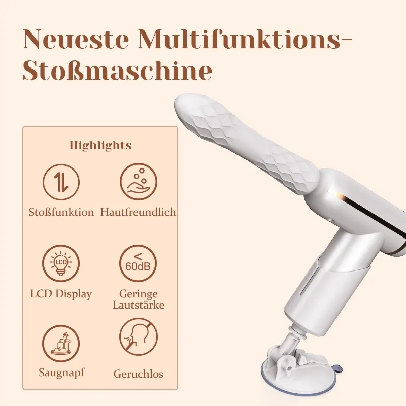 Tragbare Stoß-Sexmaschine mit 4 Massageköpfen