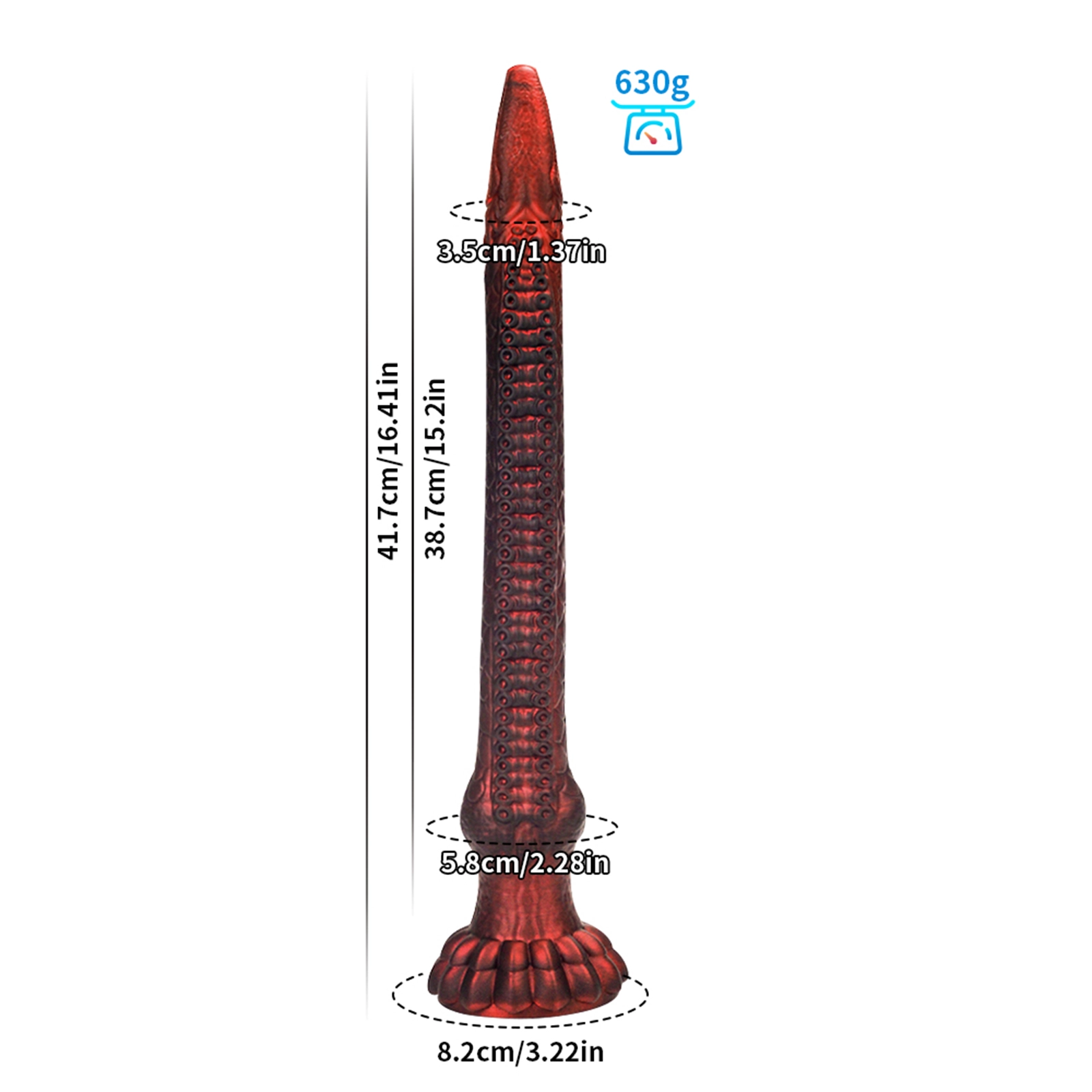 Super Soft Silikon Für Tentakel Monster Fantasie Dildo Mit Saugnapf 41.7cm