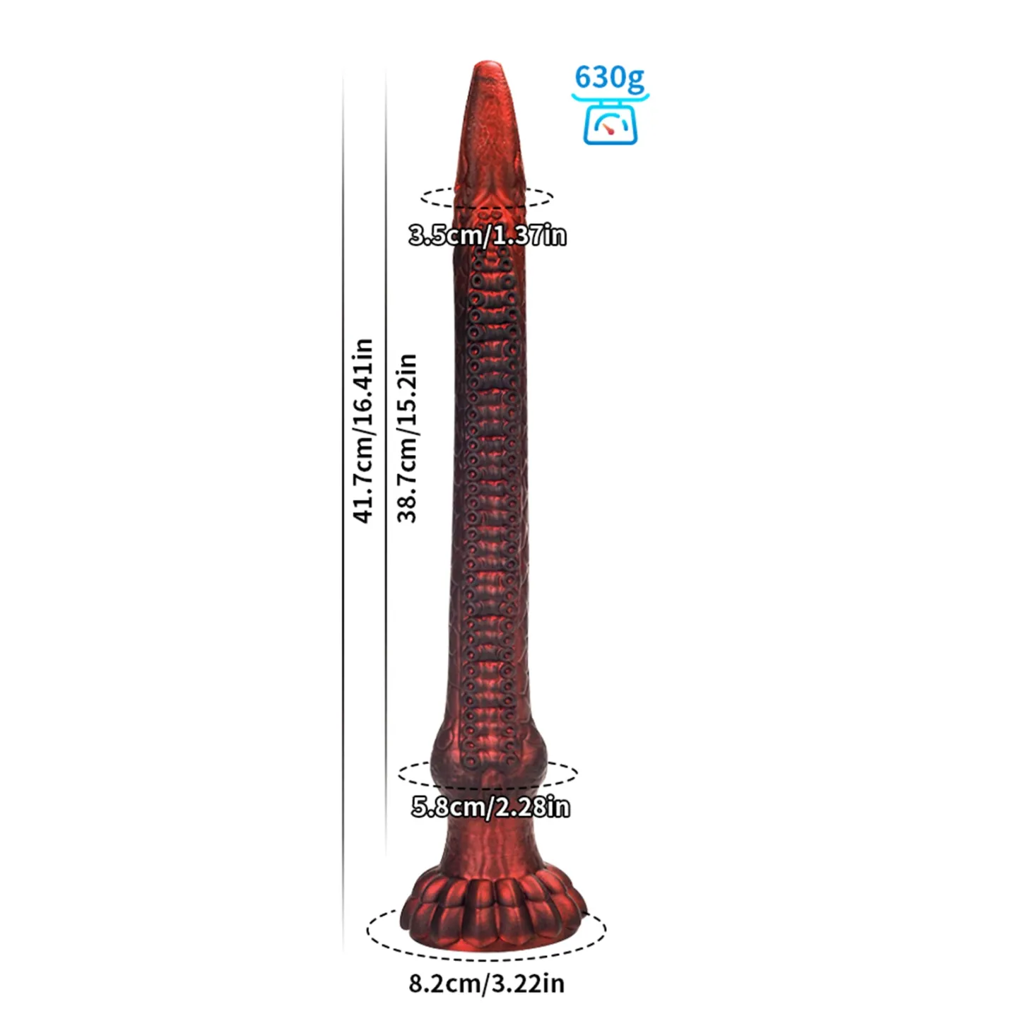 Super Soft Silikon Für Tentakel Monster Fantasie Dildo Mit Saugnapf 41.7cm