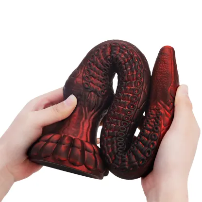 Super Soft Silikon Für Tentakel Monster Fantasie Dildo Mit Saugnapf 41.7cm