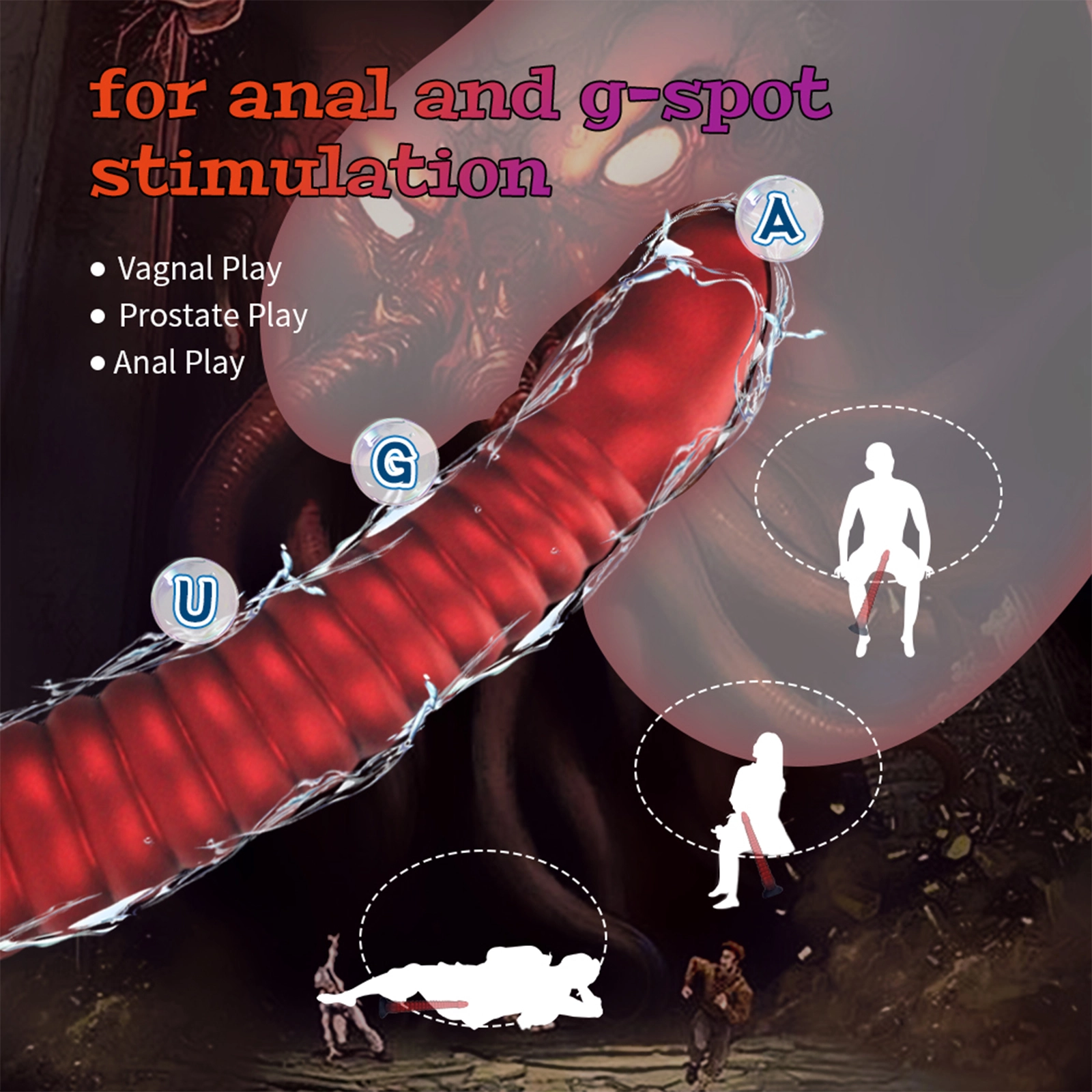 Tentakel Fantasie Silikon Für Dildos Mit Saugnapf 42.7cm