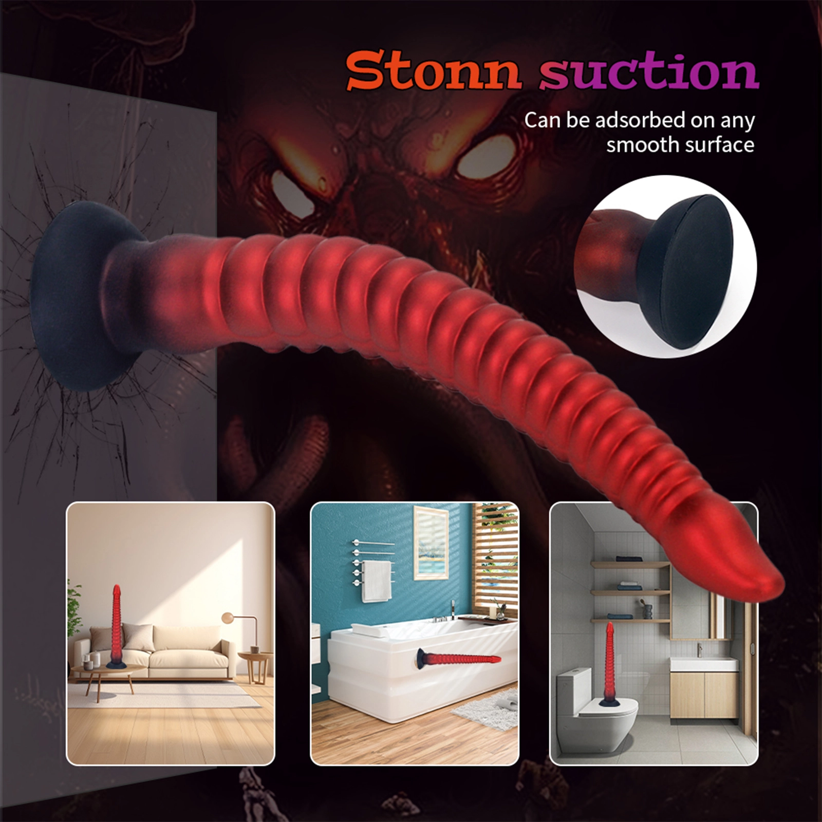 Tentakel Fantasie Silikon Für Dildos Mit Saugnapf 42.7cm