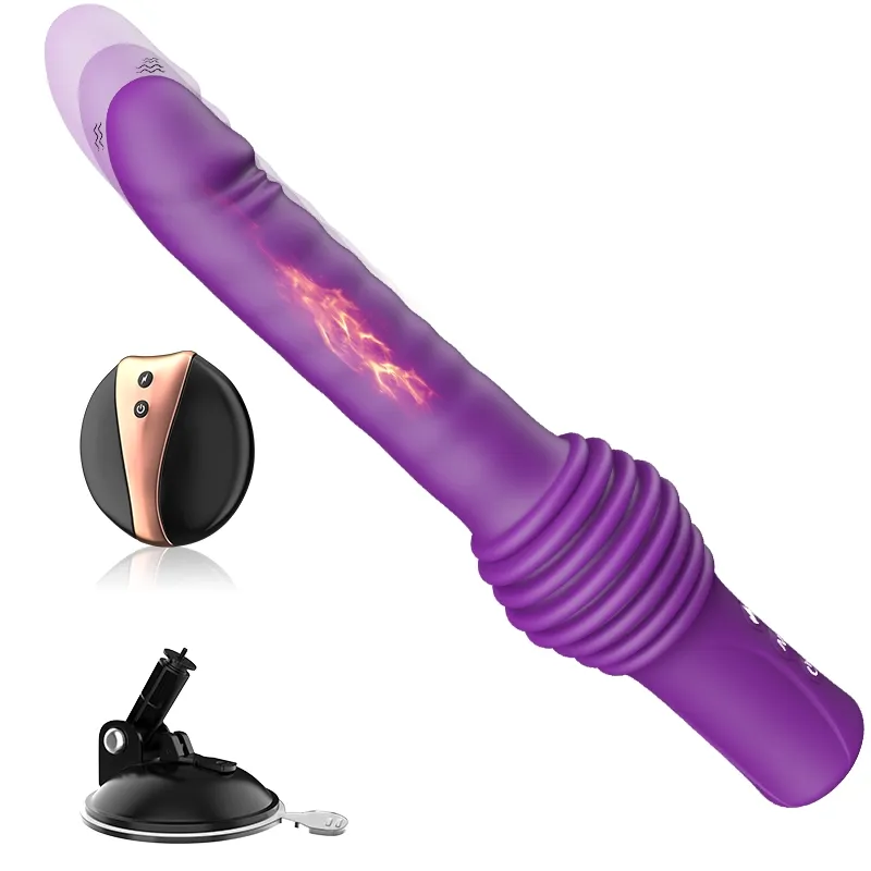 6-in-1 tragbare teleskopische Vibrations-Heizungs-Sexmaschine