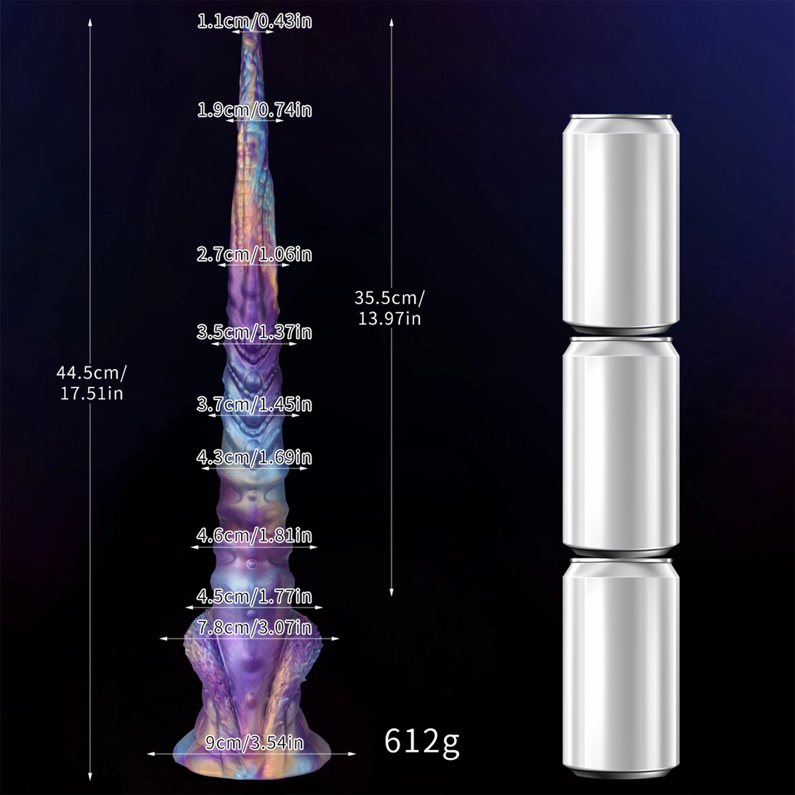 Weicher Tentakel Lange Dildo Mit Saugnapf 44.5cm