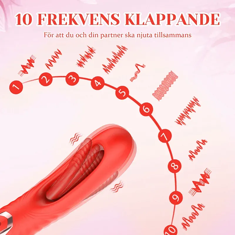 2 I 1 Kraftfull Vibration & Flaxande Trollstavsvibrator