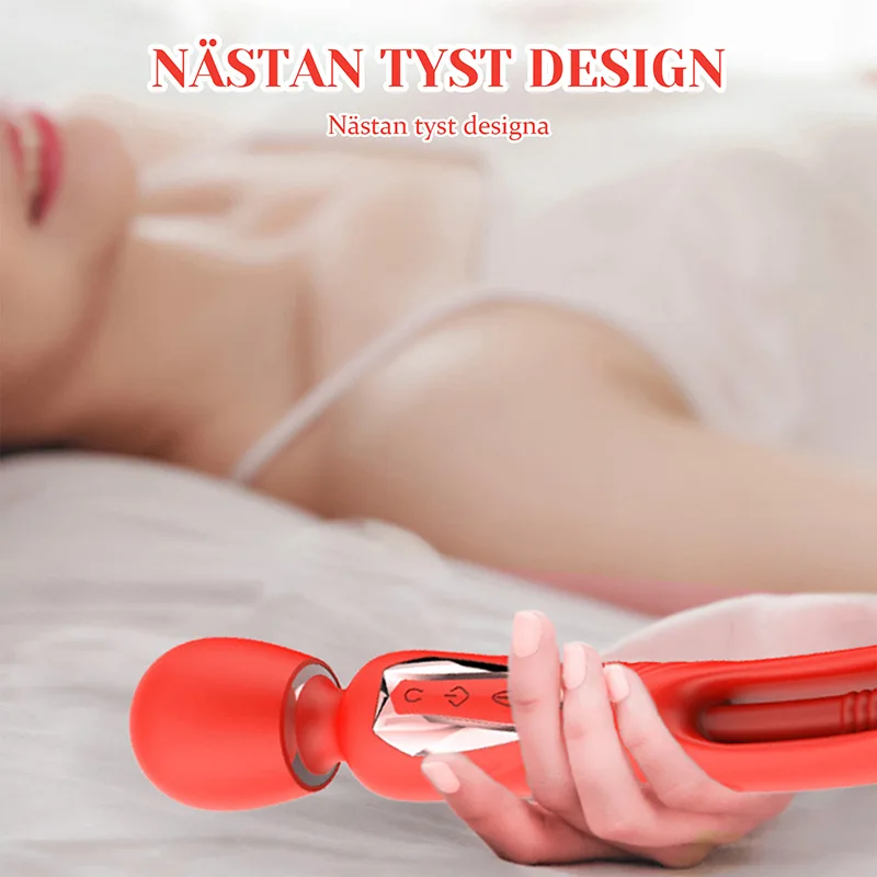 2 I 1 Kraftfull Vibration & Flaxande Trollstavsvibrator