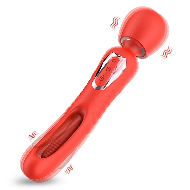 2 I 1 Kraftfull Vibration & Flaxande Trollstavsvibrator