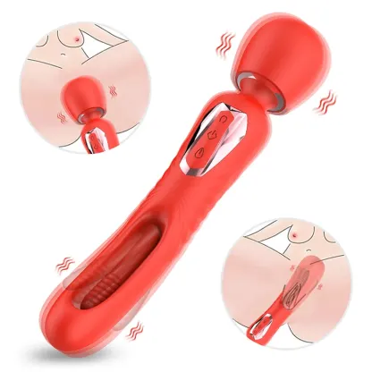 2 I 1 Kraftfull Vibration & Flaxande Trollstavsvibrator